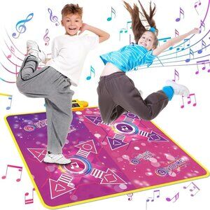 JOLLY FUN Dance Mat, Dance Games Toys for Kids Girls Boys Age 3-12, Electronic D